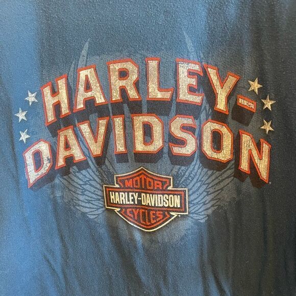 Harley Davidson 2016 Biker Built Blue Limited edition  T Shirt sz 2XL - Picture 1 of 5